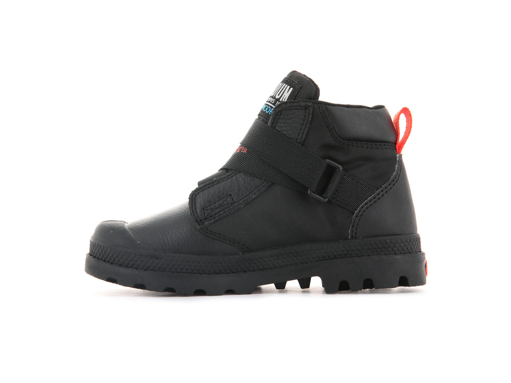 Botas Palladium PAMPA HI CUFFSTR WP+ Niños Negras | Costa Rica-06927